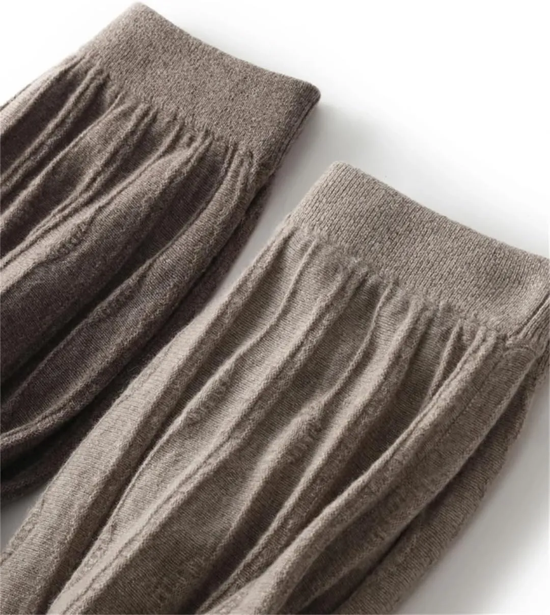 Women's Wool Pleated Skirt Stretch High Waist Casual Solid Color Loose Office Midi Skirts