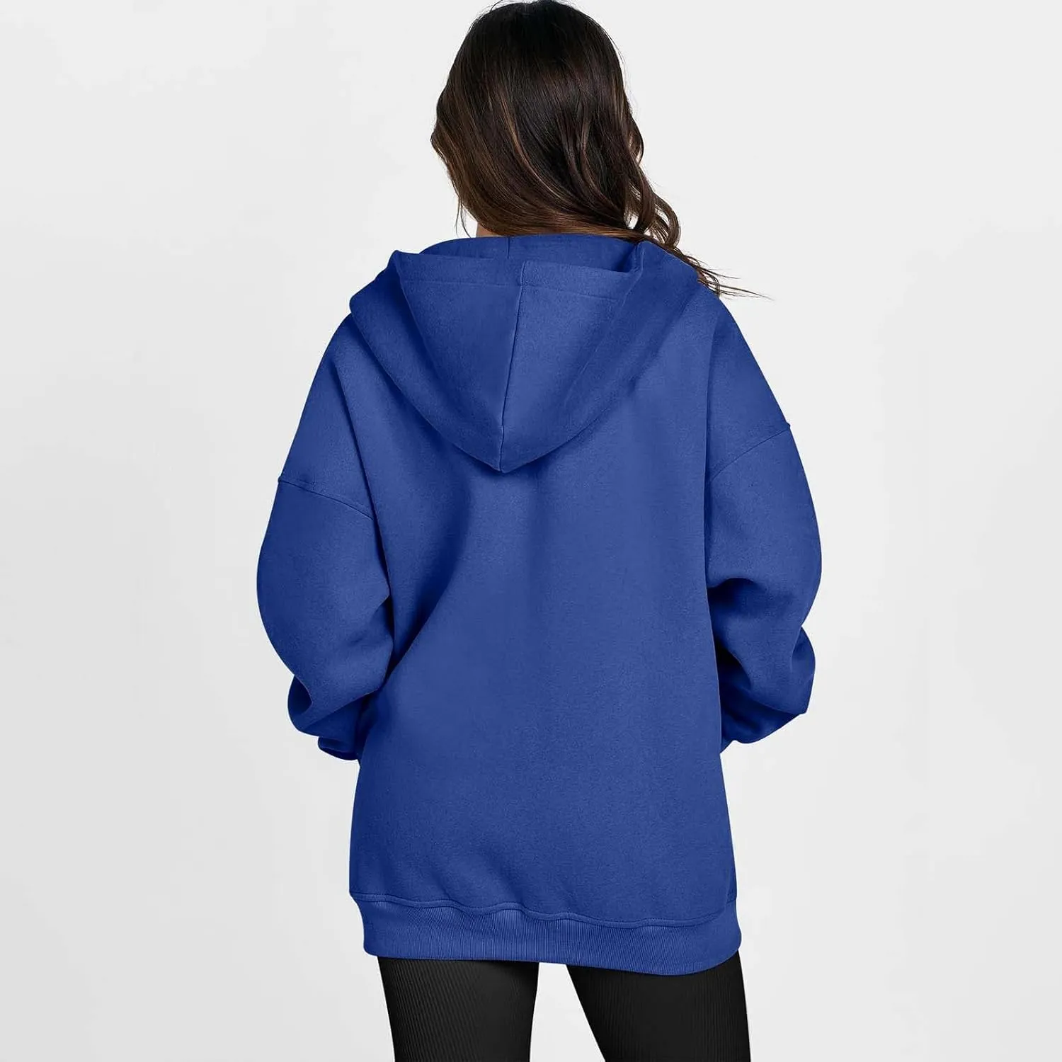 Womens Zip Up Y2K Hoodie Dressy Casual Long Sleeve Shacket Classic Loose Fit Shirt Fall Winter Jackets with Pockets