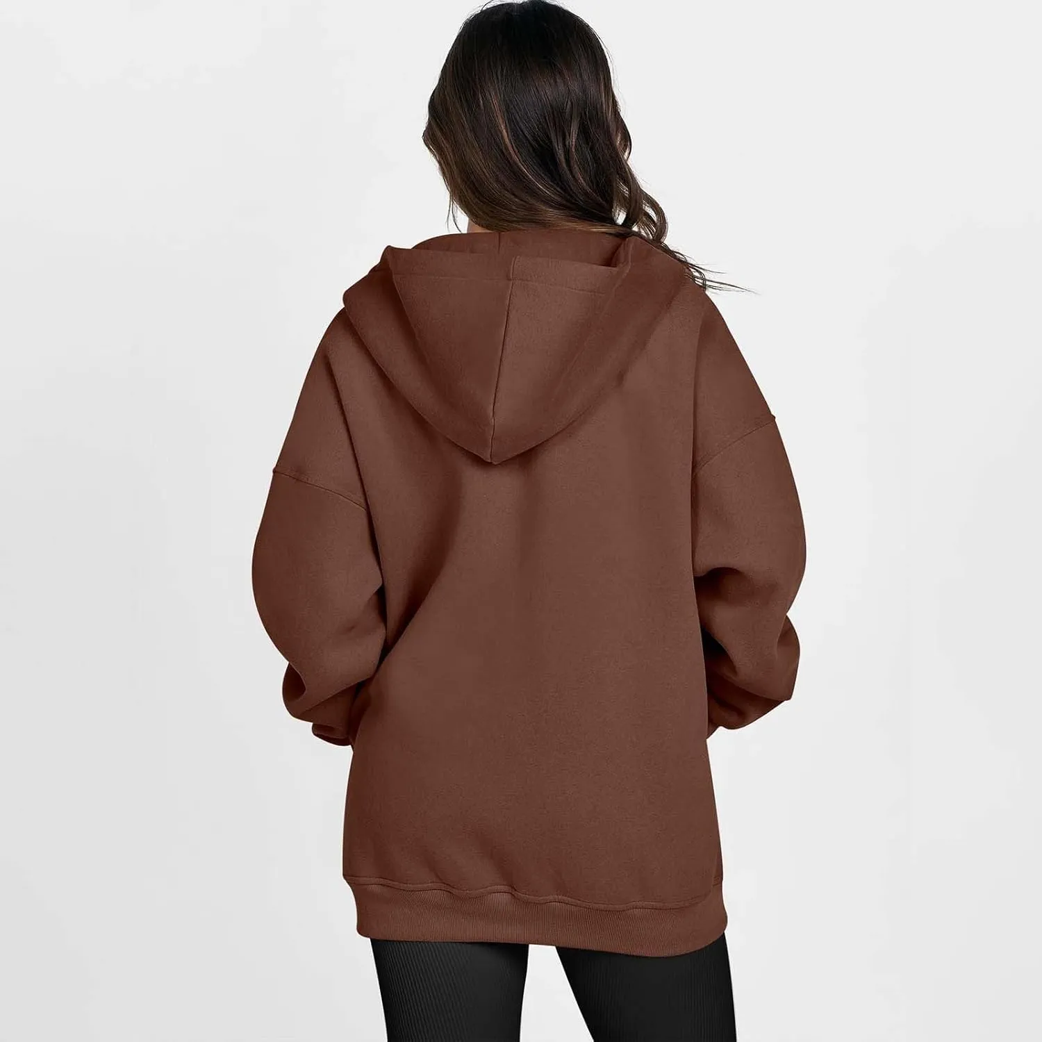 Womens Zip Up Y2K Hoodie Dressy Casual Long Sleeve Shacket Classic Loose Fit Shirt Fall Winter Jackets with Pockets