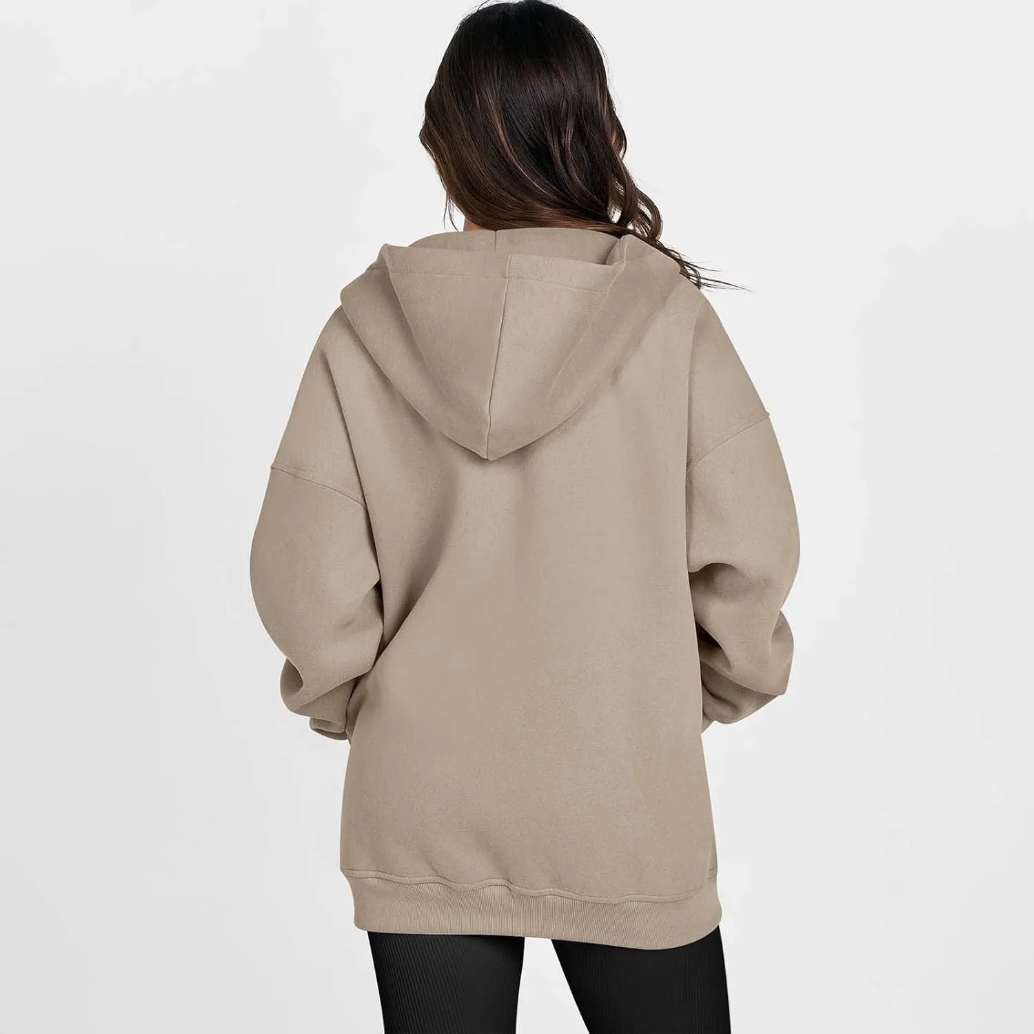 Womens Zip Up Y2K Hoodie Dressy Casual Long Sleeve Shacket Classic Loose Fit Shirt Fall Winter Jackets with Pockets