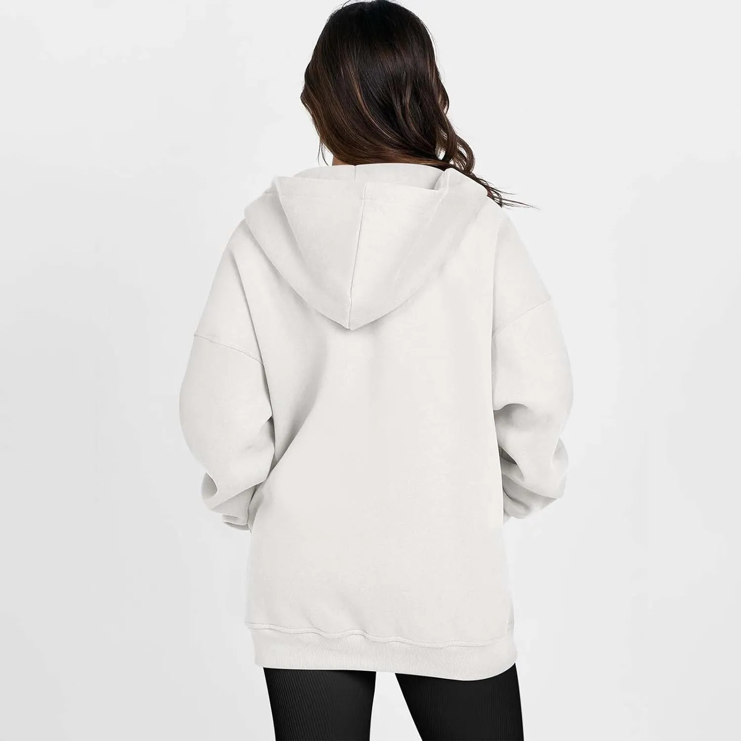 Womens Zip Up Y2K Hoodie Dressy Casual Long Sleeve Shacket Classic Loose Fit Shirt Fall Winter Jackets with Pockets