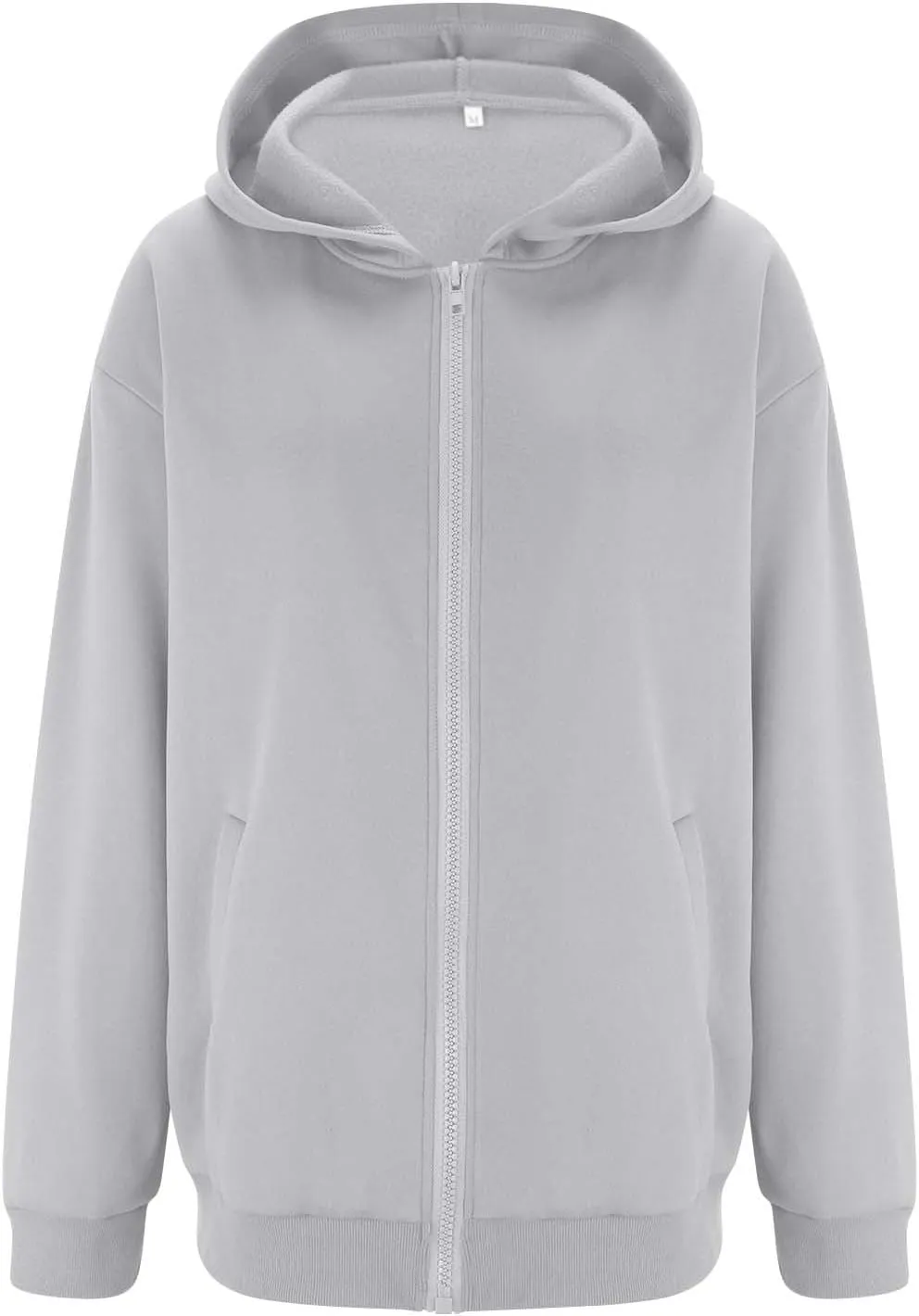 Womens Zip Up Y2K Hoodie Dressy Casual Long Sleeve Shacket Classic Loose Fit Shirt Fall Winter Jackets with Pockets