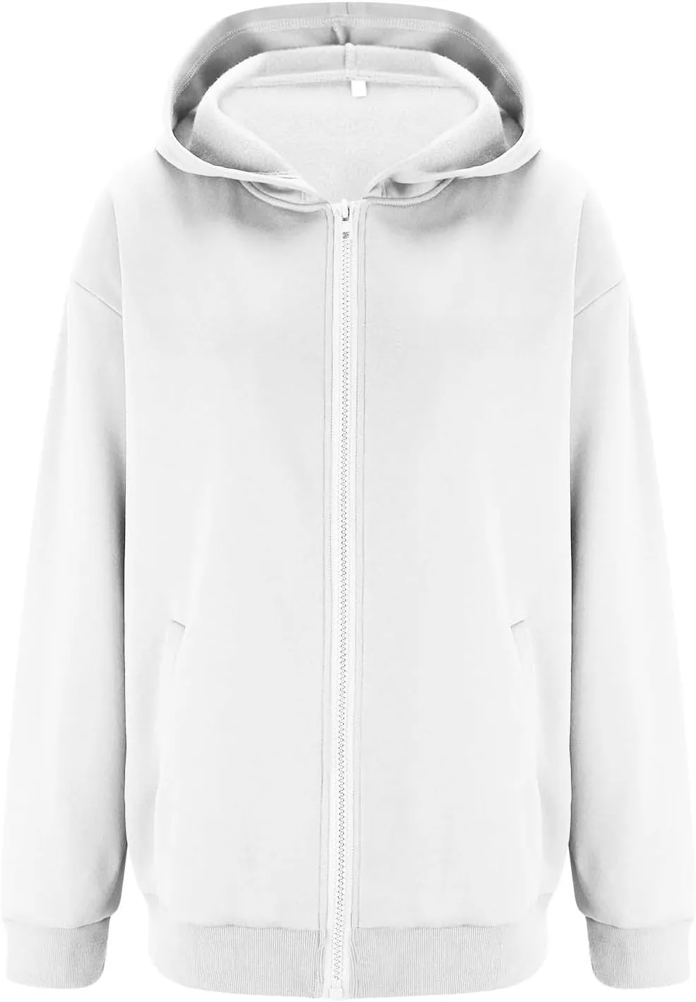 Womens Zip Up Y2K Hoodie Dressy Casual Long Sleeve Shacket Classic Loose Fit Shirt Fall Winter Jackets with Pockets